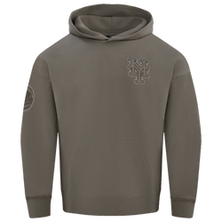 Men's - Pro Standard Mets Pullover Hoodie - Dark Taupe
