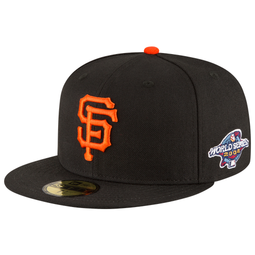 

New Era Mens San Francisco Giants New Era Giants 59Fifty World Series Side Patch Cap - Mens Black/Orange Size 7