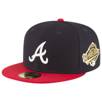 New Era Men's Cream/light Blue Atlanta Braves Spring Color Two-tone 59fifty  Fitted Hat, Fan Shop