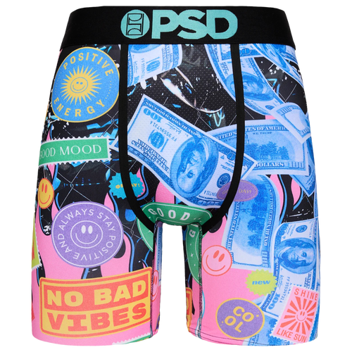

PSD Mens PSD No Bad Vibes Underwear - Mens Black/Blue/Pink Size M