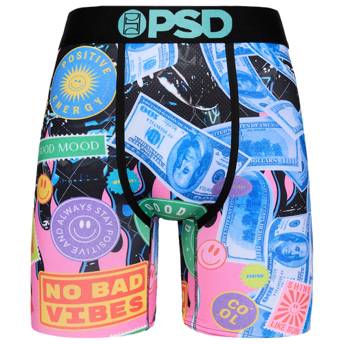 

PSD Mens PSD No Bad Vibes Underwear - Mens Black/Blue/Pink Size L