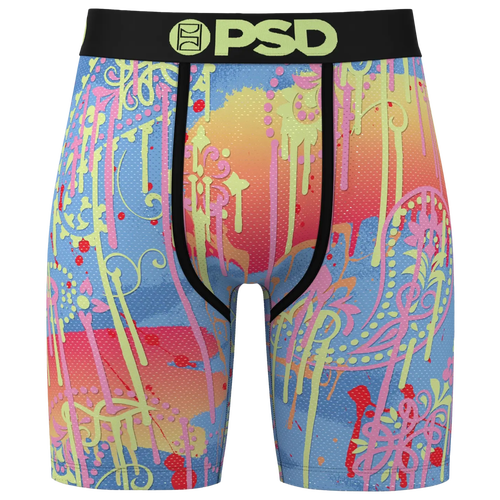

PSD Mens PSD Ja Morant Paisley MM Underwear - Mens Blue/Orange/Yellow Size S