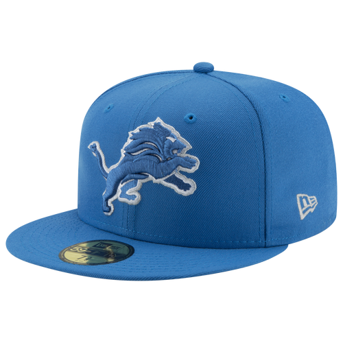 

New Era Mens Detroit Lions New Era Lions 5950 T/C Fitted Cap - Mens Blue/White Size 7