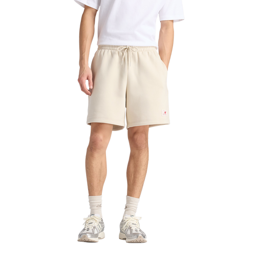 New Balance Fleece Shorts - New Balance Timberwolf/White