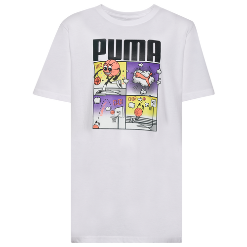 

Boys PUMA PUMA Comic Strip A1 Graphic T-Shirt - Boys' Grade School White/Black Size L