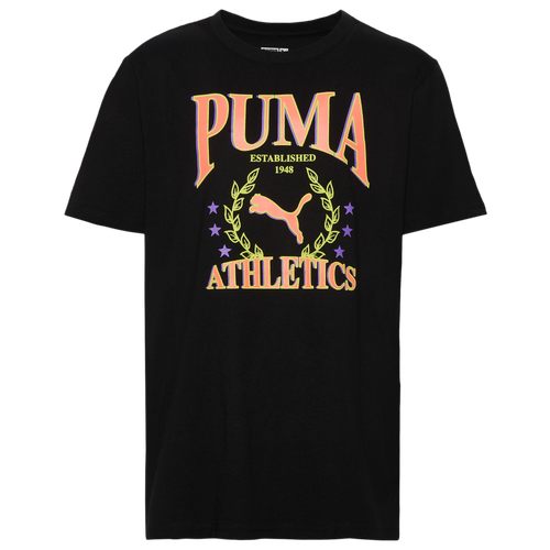 

Boys PUMA PUMA Athletics Graphic T-Shirt - Boys' Grade School Orange/Black Size XL