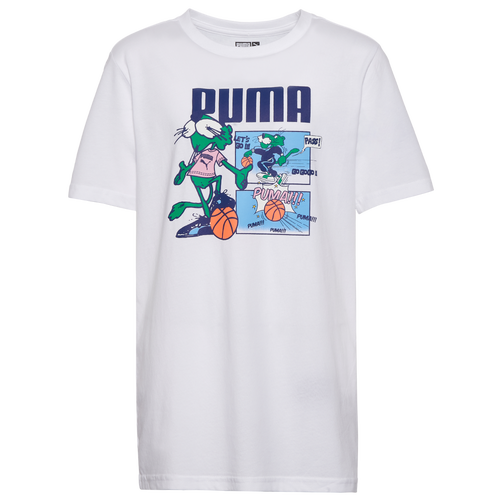 

Boys PUMA PUMA Comic Strip A2 Graphic T-Shirt - Boys' Grade School White/Navy Size S