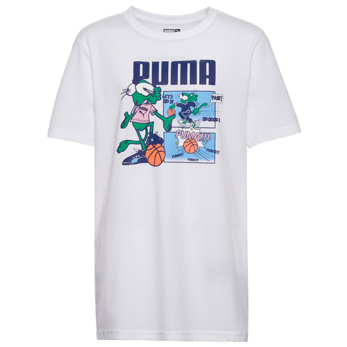 BOYS - PUMA Comic Strip A2 Graphic T-Shirt - Navy/White
