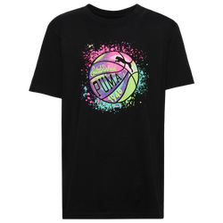 Boys' Grade School - PUMA Graffiti Ball Graphic T-Shirt - Black/Multi