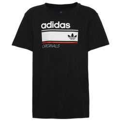 Boys' Grade School - adidas Originals Linear Graphic T-Shirt - White/Black