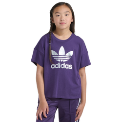 Girls' Grade School - adidas Originals Graphic Speckle Ink T-Shirt - Purple/Silver