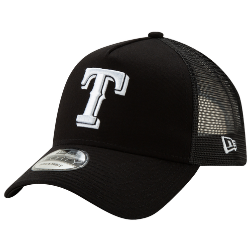 

New Era Mens Texas Rangers New Era Rangers 9Forty Trucker Cap - Mens White/Black Size One Size