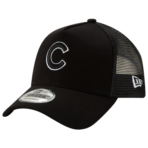 

New Era Mens Chicago Cubs New Era Cubs 9Forty Trucker Cap - Mens Black/White Size One Size