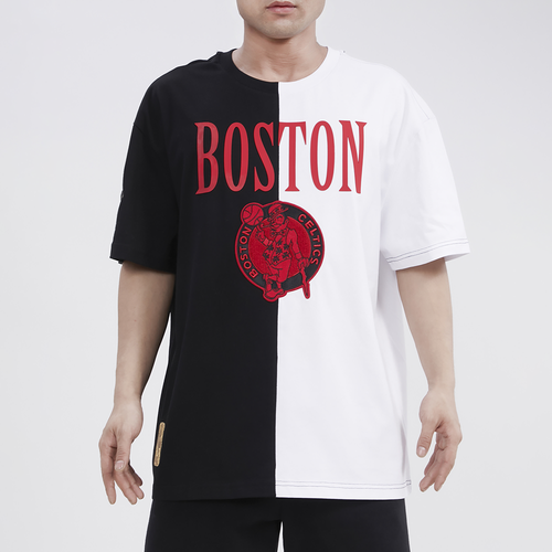 Pro Standard Mens Boston Celtics  Celtics Split Cj Drop Shoulder T-shirt In Black/white