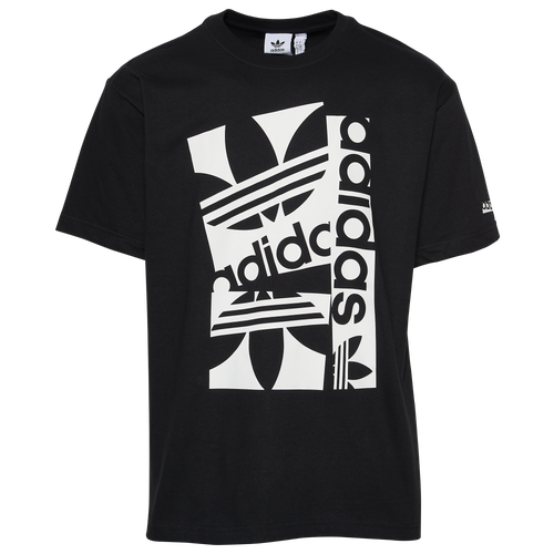 

adidas Mens adidas Trefoil Cut T-Shirt - Mens Black/White Size S