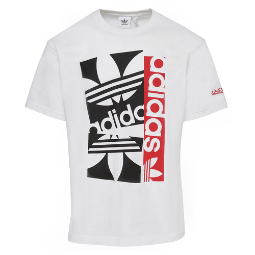 

adidas Mens adidas Slap Tags T-Shirt - Mens White/Red/Black Size L