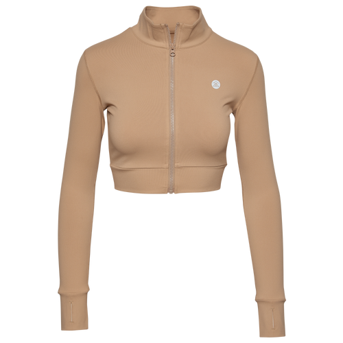 

2one2 Apparel Womens 2one2 Apparel Crop Zip Jacket - Womens Beige Size L