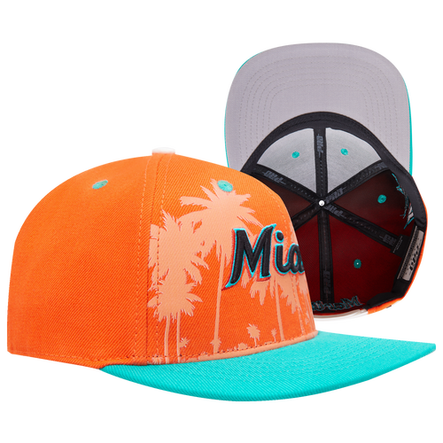 

Pro Standard Pro Standard Marlins Homage to Home Wool Snapback - Adult Orange/Seafoam Size One Size