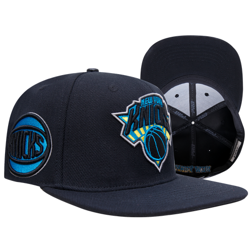 

Pro Standard Pro Standard Knicks Aqua Wool Snapback Hat - Adult Black/Blue/Yellow Size One Size