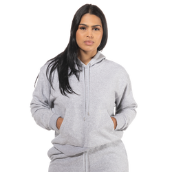 Women's - Cozi French Terry Perfect Pullover Hoodie - Heather Gray/Heather Gray