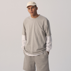 Men's - LCKR Mosswood Basic T-Shirt - Grey Heather/Grey Heather