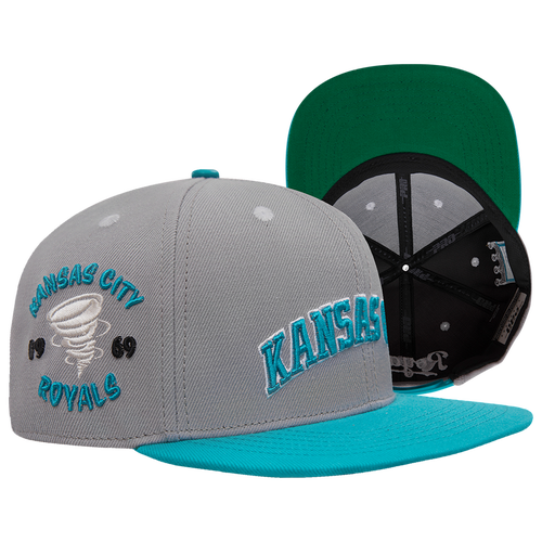 

Pro Standard Pro Standard Royals Homage to Home Wool Snapback - Adult Grey/Seafoam Size One Size