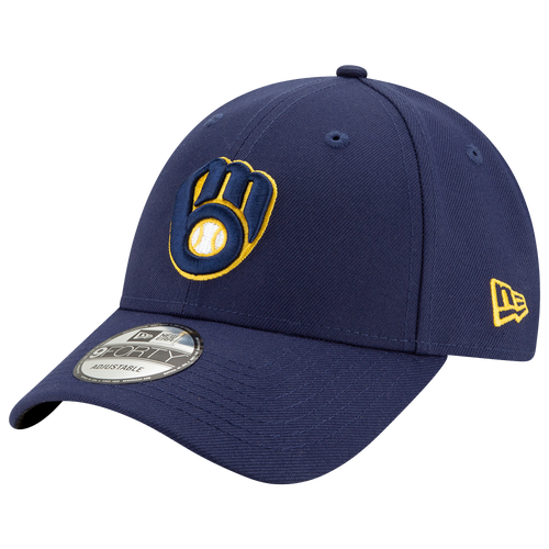 

New Era Mens Milwaukee Brewers New Era Brewers 9Forty Adjustable Cap - Mens Navy/Gold Size One Size