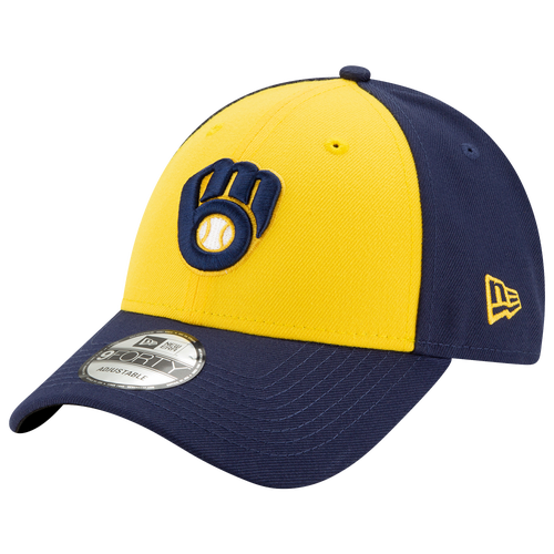 

New Era Mens Milwaukee Brewers New Era Brewers 9Forty Adjustable Cap - Mens Navy/Gold Size One Size