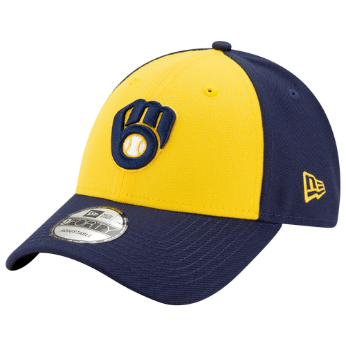 Shop New Era Mens Milwaukee Brewers  Brewers 9forty Adjustable Cap In Navy/gold