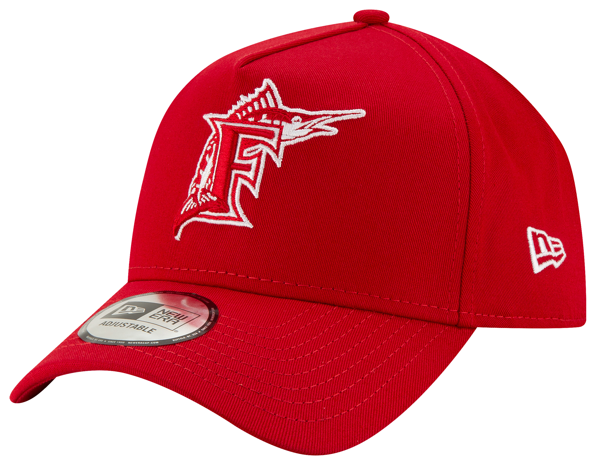 New Era Men Florida Marlins Hat ( Red Black)