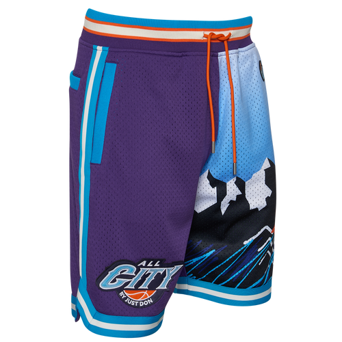 All City By Just Don Mens  Basketball Shorts In Blue/blue