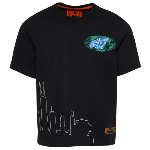 All City By Just Don Mens  All Star T-shirt In Ultra Black/ultra Black