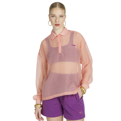 Women's - Melody Ehsani Long Sleeve Zip Polo - Pink