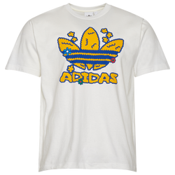 Men's - adidas Originals Flower Puff T-Shirt - White/Yellow