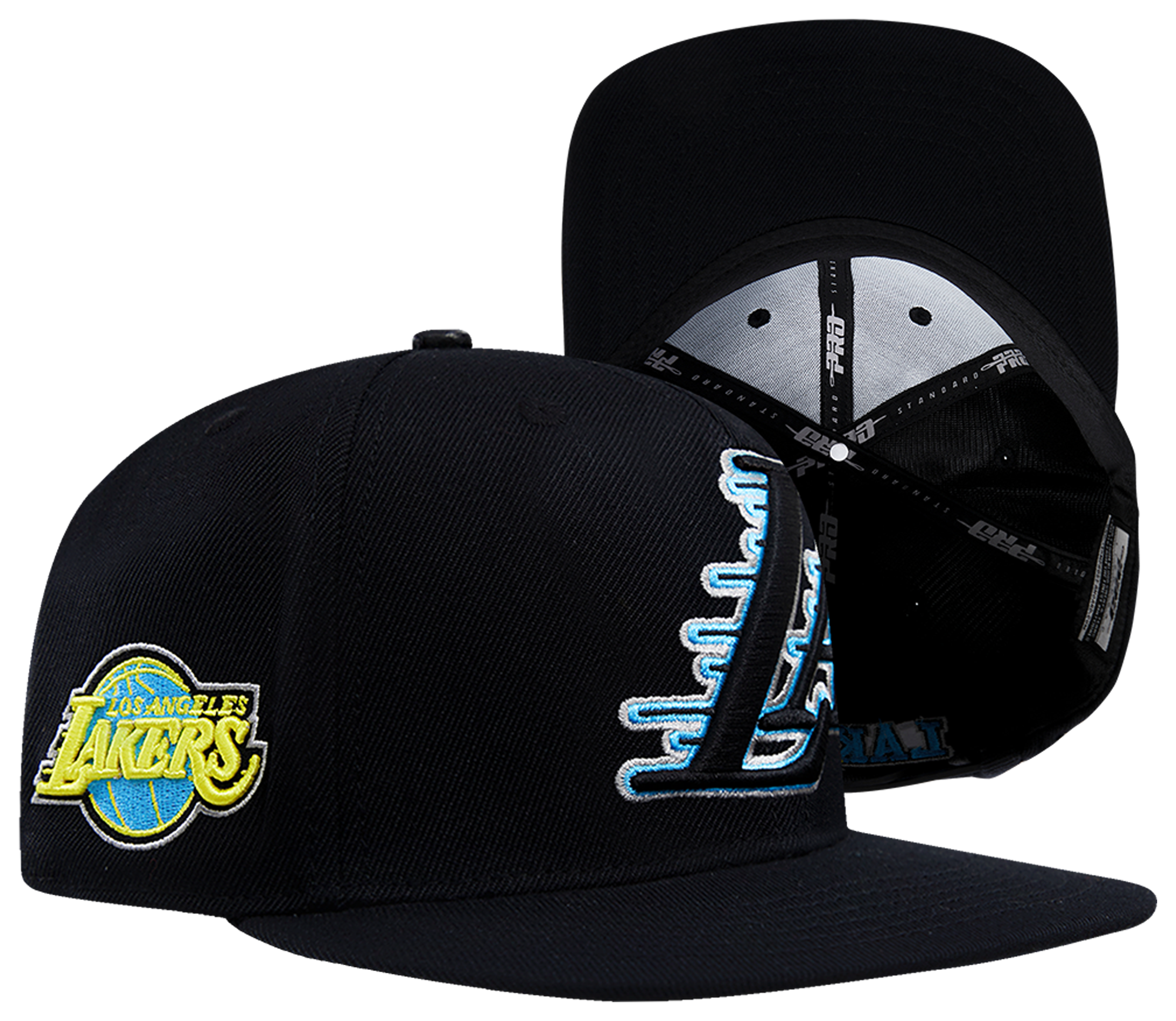 Pro Standard Los Angeles Lakers Black Team Logo Snapback Hat