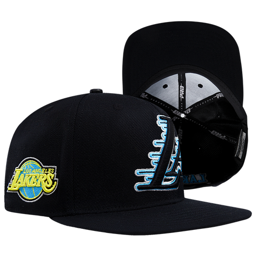 

Pro Standard Pro Standard Lakers Aqua Wool Snapback Hat - Adult Black/Blue/Yellow Size One Size