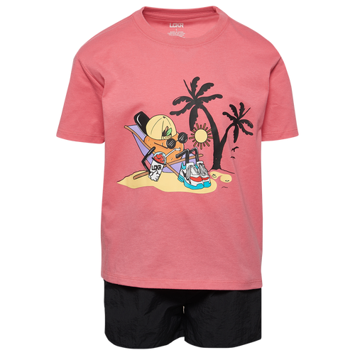 

LCKR Boys LCKR T-Shirt and Shorts Set - Boys' Preschool Black/Gum Size 4