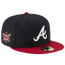 New Era Braves Jackie Robinson Fitted Cap - Men's Navy/White