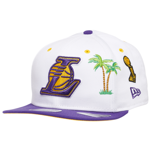 

New Era Mens New Era Lakers Icon II Snapback - Mens White/Multi Size One Size