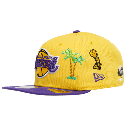 

New Era Mens New Era Lakers Icon II Snapback - Mens Gold/Multi Size One Size