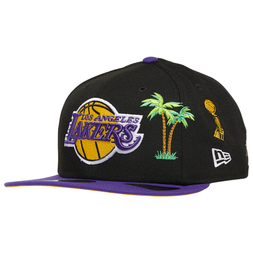 

New Era Mens New Era Lakers Icon II Snapback - Mens Black/Multi Size One Size