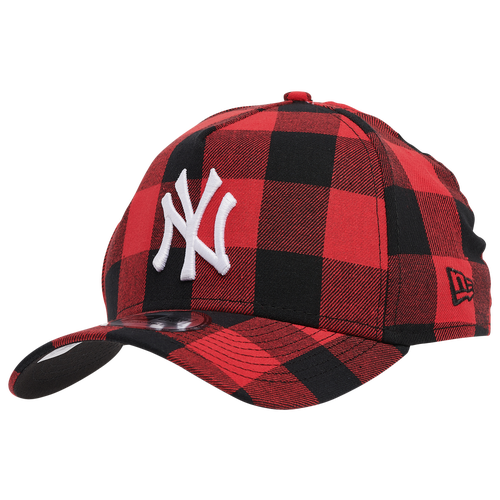 

New Era Mens New York Yankees New Era Yankees AOP Buffalo Plaid Cap - Mens Black/Red/White Size One Size