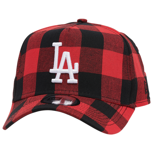 

New Era Mens Los Angeles Dodgers New Era Dodgers AOP Buffalo Plaid Cap - Mens Black/Red/White Size One Size