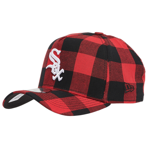 

New Era Mens Chicago White Sox New Era White Sox AOP Buffalo Plaid Cap - Mens Black/Red/White Size One Size