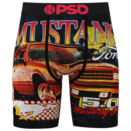 PSD Graphic Briefs - PSD Black/Orange Red