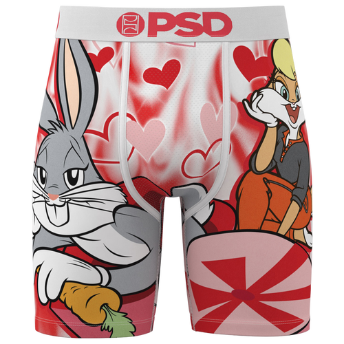 MENS - PSD Graphic Briefs - White/Red