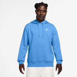 Men's - Nike Club Pullover Hoodie  - University Blue/White