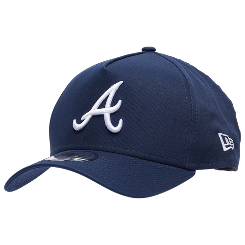 

New Era Mens New Era Braves A Frame Adjustable Cap - Mens White/Ocean Blue Size One Size