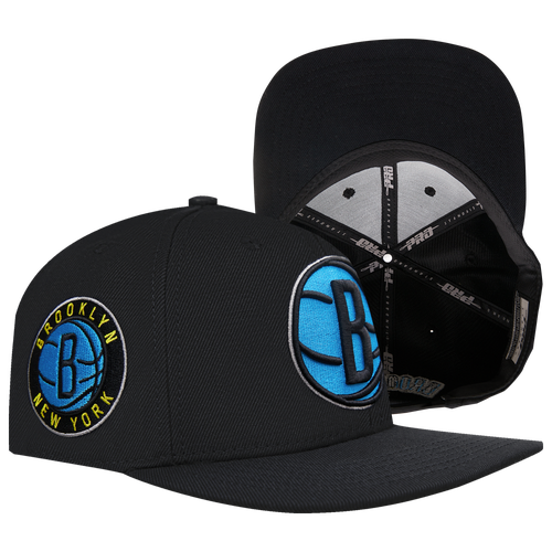 

Pro Standard Pro Standard Nets Aqua Wool Snapback Hat - Adult Black/Blue/Yellow Size One Size