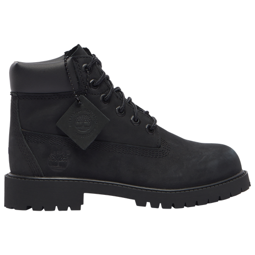 Shop Timberland Boys  6" Premium Waterproof Boots In Black/black